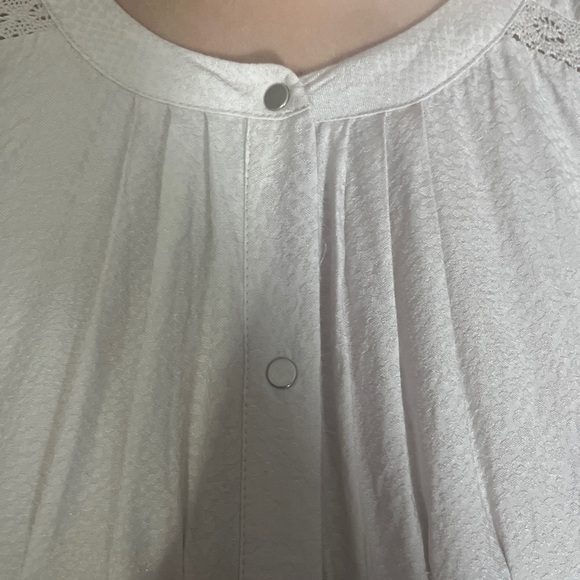 Comptoir Des Cotonniers Light Grey Snap Front Blouse Size Small - Picture 5 of 9